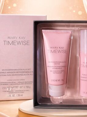 Mary Kay Pink and White Microdermabrasion Plus Set Packaging